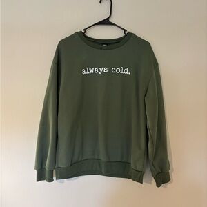 SHEIN Olive Green Sweatshirt